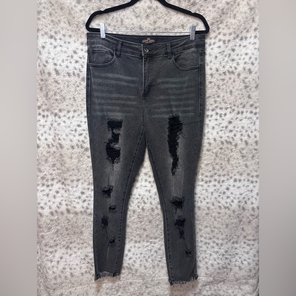 HAUTE CURVE DISTRESSED DENIM